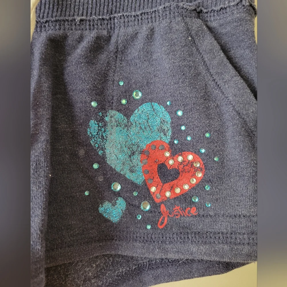💙🩵💙Girls Justice sweat shorts lounge with pockets 8